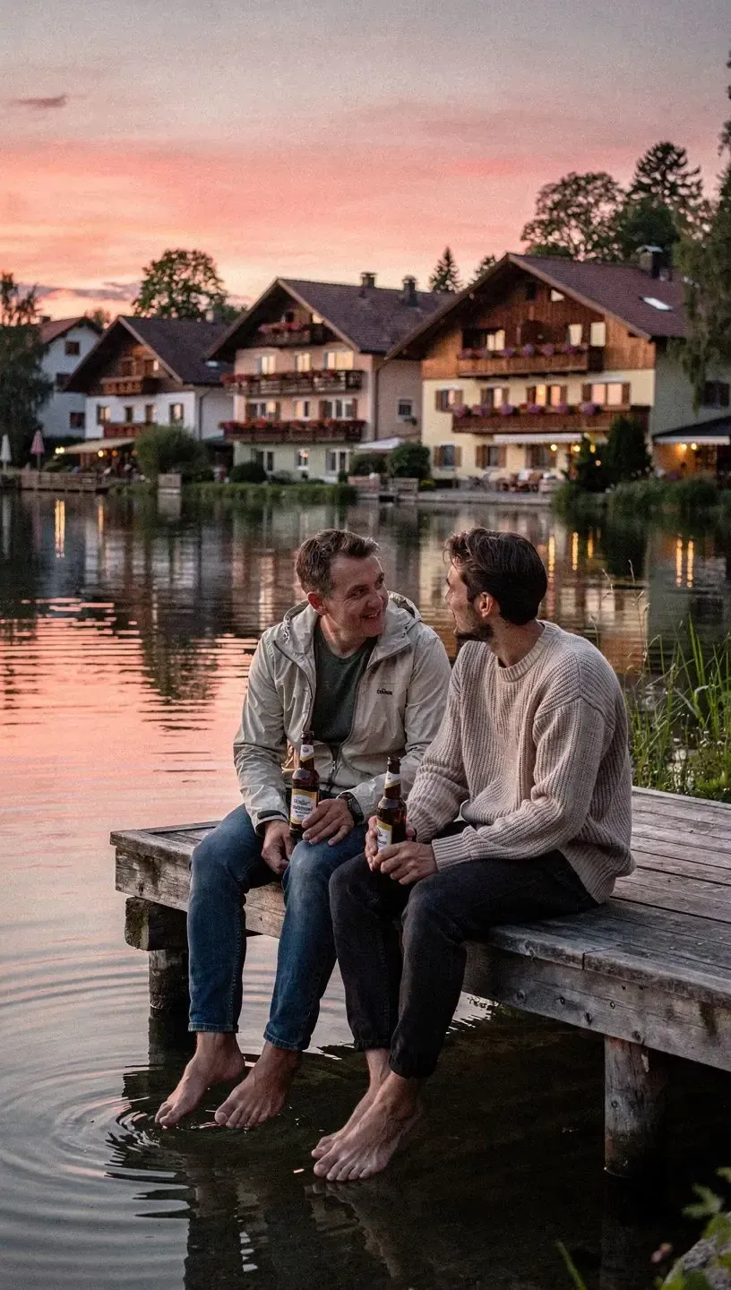 Historisches Rathaus eines kleinen Ortes in Deutschland, umgeben von Kopfsteinpflaster und blühenden Blumen