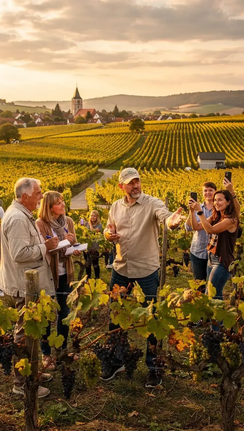 Lokaler Markt in einer versteckten deutschen Kleinstadt mit traditionellen Ständen und regionalen Produkten